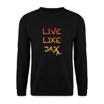Live like jay - Unisex Sweatshirt - black - Front - Alina (178cm) & Michal (187cm)