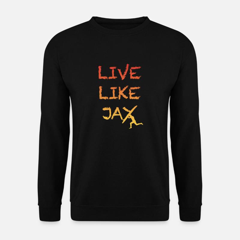 Lebe wie ein Eichelhäher - Unisex Pullover - Schwarz