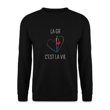 la gymnastique rythmique c'est la vie - Sweat-shirt Unisexe - noir - Devant - Alina (178cm) & Michal (187cm)