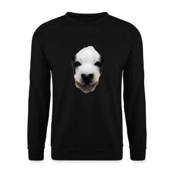 Visage de chiot - Sweat-shirt Unisexe - noir - Devant - Alina (178cm) & Michal (187cm)