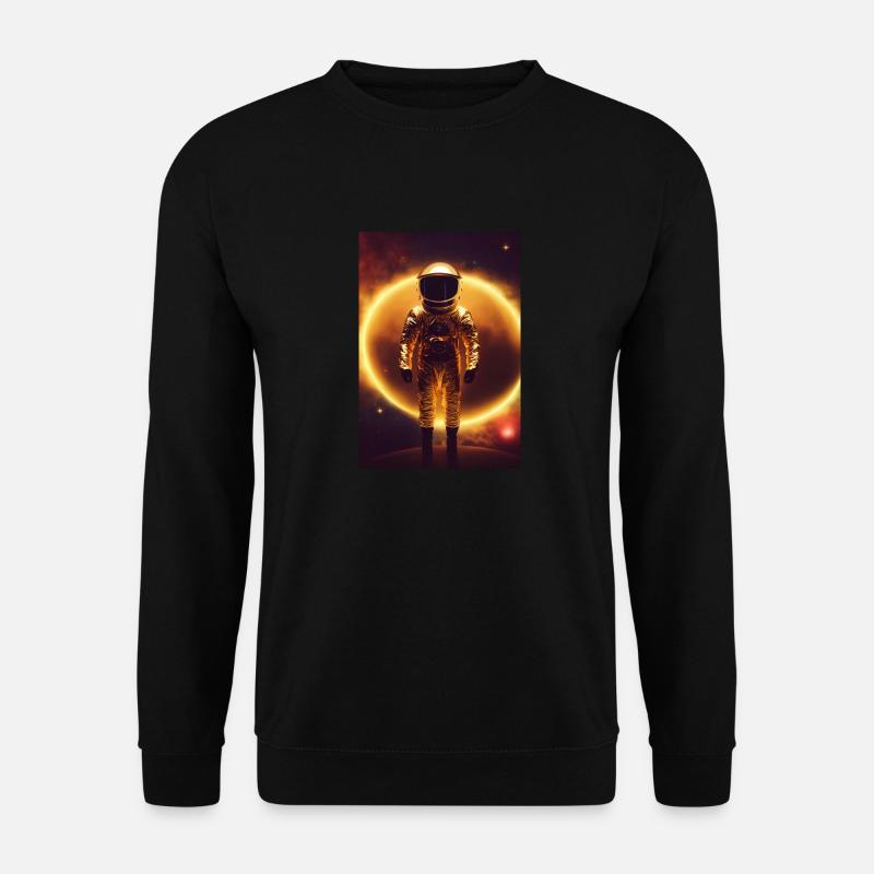 Astronaut Gold Weltall Zukunft - Unisex Pullover - Schwarz