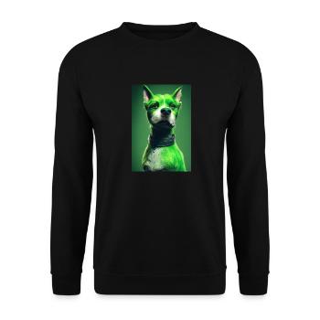 Green Dog Punk - Unisex Sweatshirt - black - Front - Alina (178cm) & Michal (187cm)