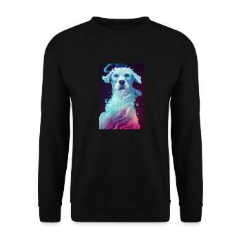 Dog Dreamy Spirit Sweet - Unisex Sweatshirt - black - Front - Alina (178cm) & Michal (187cm)
