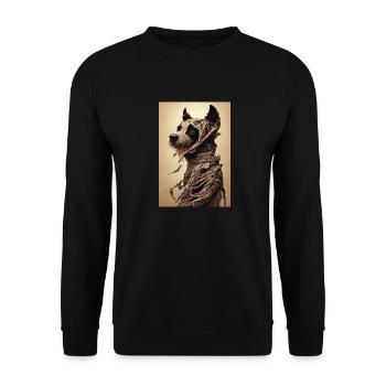 Dog Mummy Desert Sand - Unisex Sweatshirt - black - Front - Alina (178cm) & Michal (187cm)