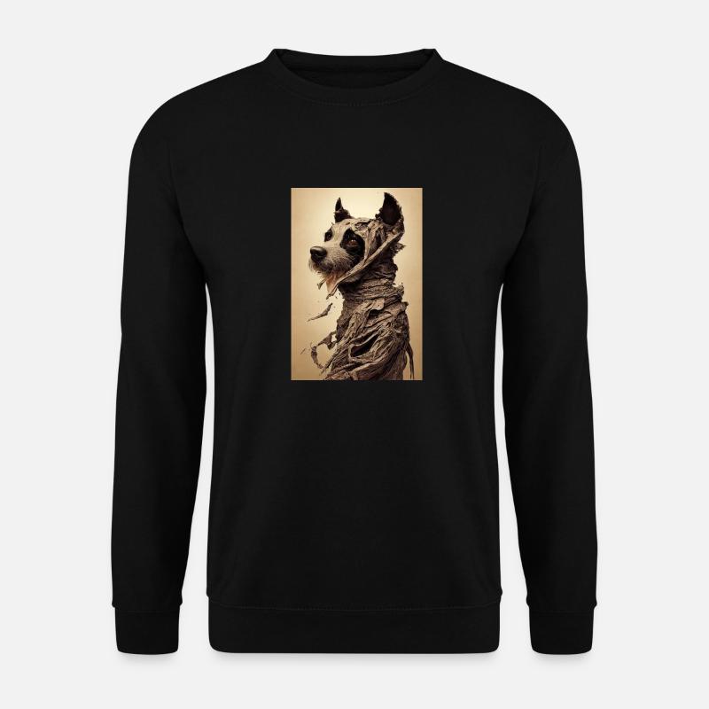 Hund Mumie Wüste Sand - Unisex Pullover - Schwarz