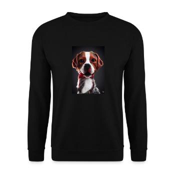 Dog Portrait - Unisex Sweatshirt - black - Front - Alina (178cm) & Michal (187cm)