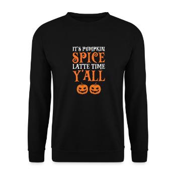 C’est Pumpkin Spice Latte Time Y’all Drôle - Sweat-shirt Unisexe - noir - Devant - Alina (178cm) & Michal (187cm)