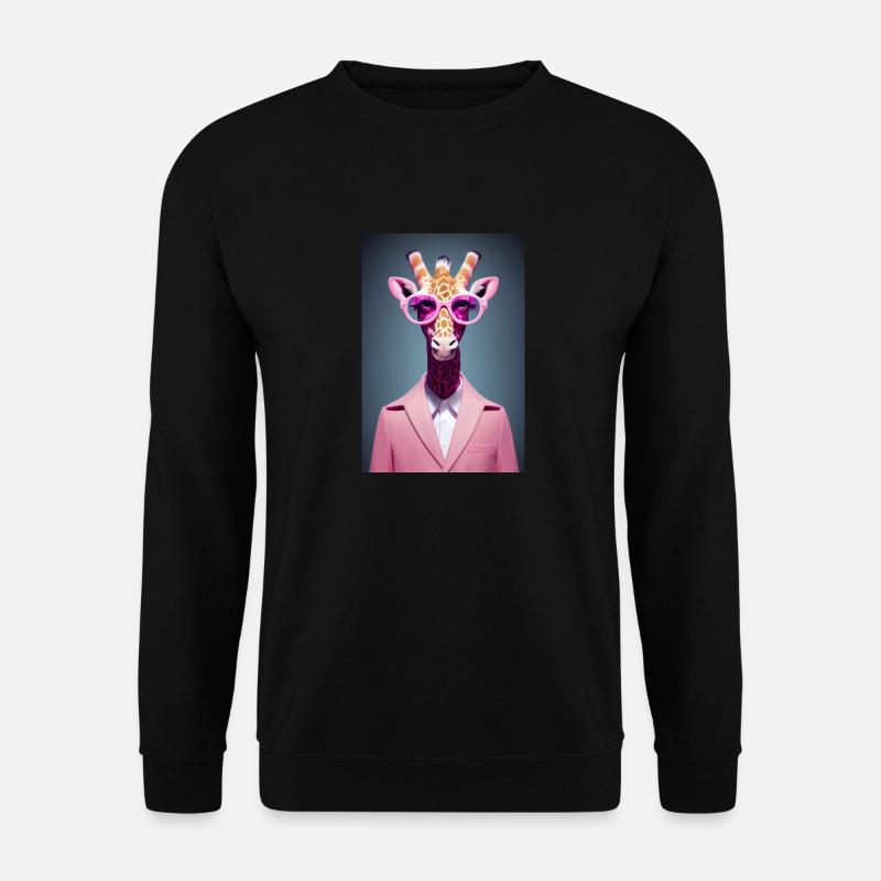 Griraffe pink Disco - Unisex Pullover - Schwarz