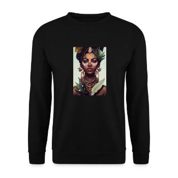 Mrs. Jungle - Unisex Sweatshirt - black - Front - Alina (178cm) & Michal (187cm)