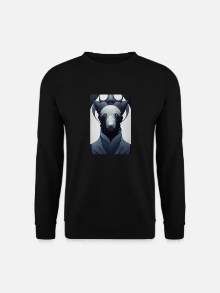 Panda Bear Polar Bear Comic Portrait - Sweat-shirt Unisexe - noir