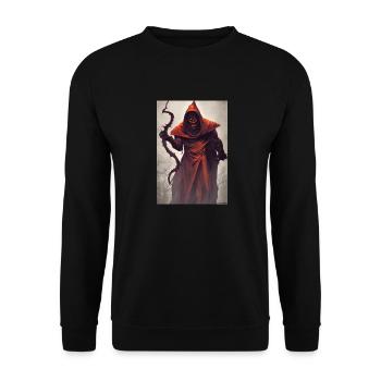Halloween Creepy Skull - Unisex Sweatshirt - black - Front - Alina (178cm) & Michal (187cm)