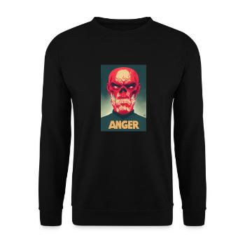 Crâne effrayant d’Halloween - Sweat-shirt Unisexe - noir - Devant - Alina (178cm) & Michal (187cm)