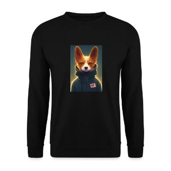 Corgi Hoodie Sweet - Sweat-shirt Unisexe - noir - Devant - Alina (178cm) & Michal (187cm)