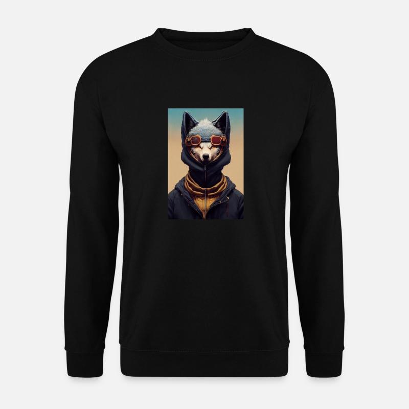 Wolf Punk Tech - Unisex Sweatshirt - black