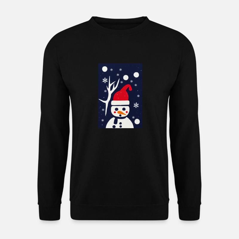 Schneeman Weihnachten - Unisex Pullover - Schwarz