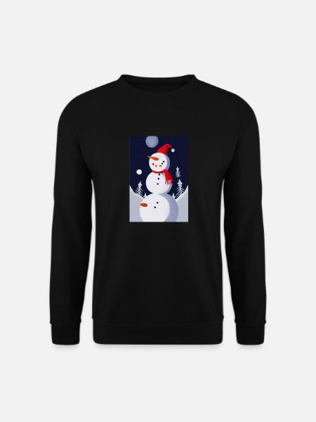Schneeman Noël - Sweat-shirt Unisexe - noir