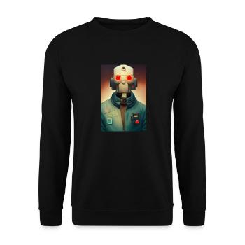 Astronaut Space Future - Unisex Sweatshirt - black - Front - Alina (178cm) & Michal (187cm)