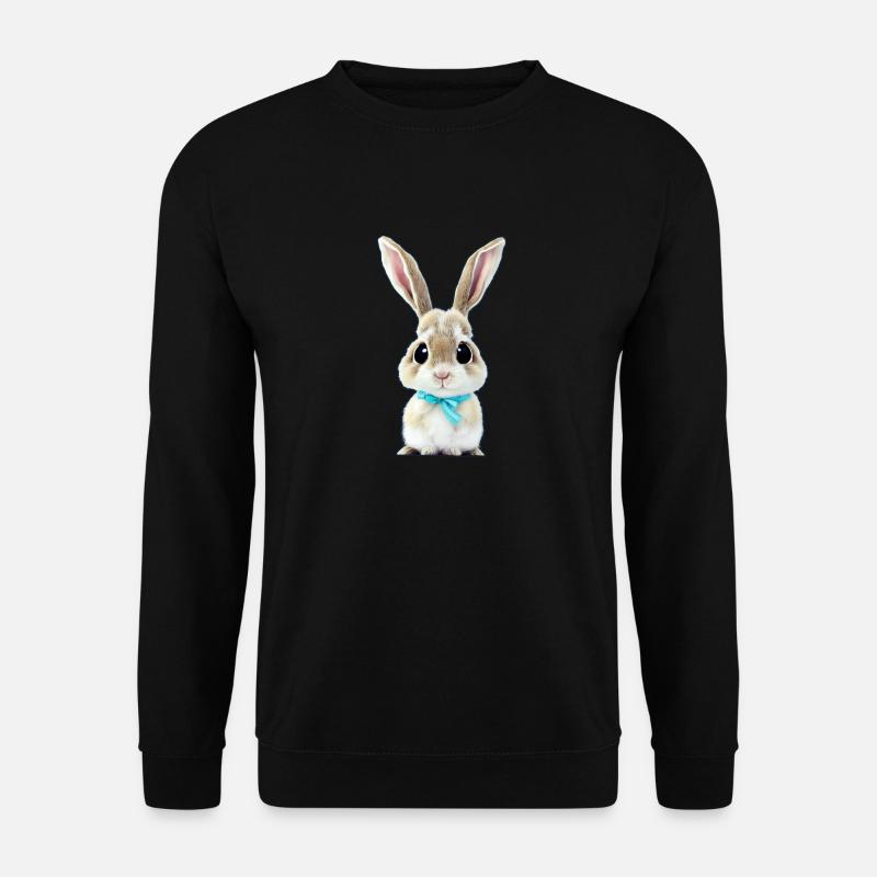 Rabbit with loop - Unisex Sweatshirt - black