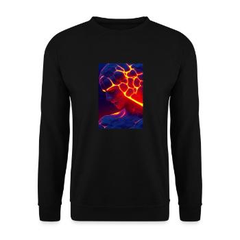 Lava Man - Unisex Sweatshirt - black - Front - Alina (178cm) & Michal (187cm)