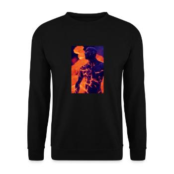 Lava Man - Unisex Sweatshirt - black - Front - Alina (178cm) & Michal (187cm)