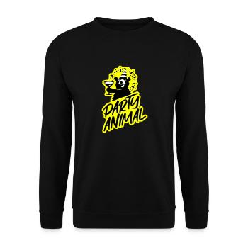 Party!!! - Unisex Pullover - Schwarz - Vorne - Alina (178cm) & Michal (187cm)