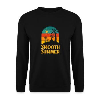 Vacances en douceur Voyage d'été Énonciations sur l'océan Drôle - Sweat-shirt Unisexe - noir - Devant - Alina (178cm) & Michal (187cm)