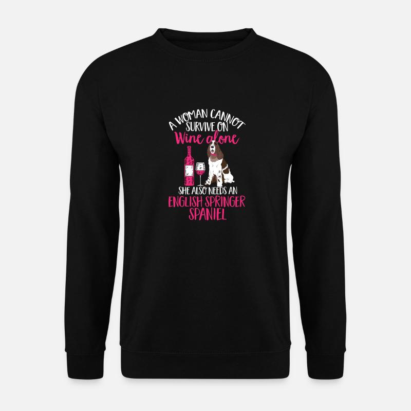 English Springer Spaniel Hund - Unisex Pullover - Schwarz