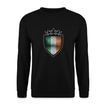 Irlande, drapeau, armoiries par Ahapix - Sweat-shirt Unisexe - noir - Devant - Alina (178cm) & Michal (187cm)