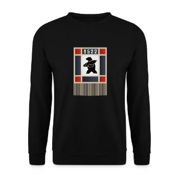 Wojtek the soldier bear - Unisex Sweatshirt - black - Front - Alina (178cm) & Michal (187cm)