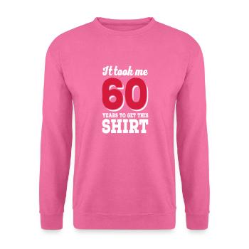 60e anniversaire - Sweat-shirt Unisexe - rose - Devant