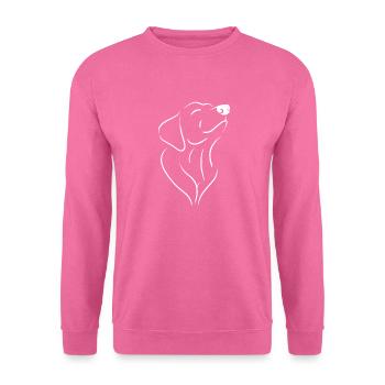 Dogs head white - Unisex Sweatshirt - pink - Front