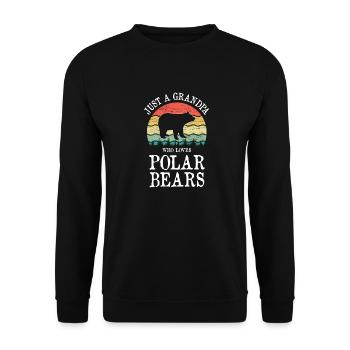 Just A Grandpa Who Loves Polar Bears - Unisex Sweatshirt - black - Front - Alina (178cm) & Michal (187cm)