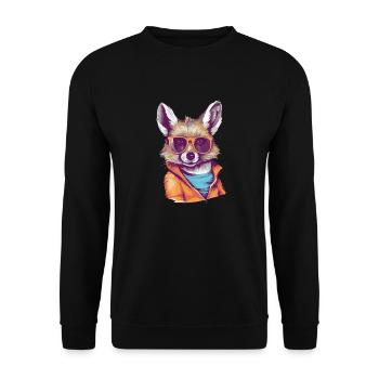 Kako the bespectacled numbat - Unisex Sweatshirt - black - Front - Alina (178cm) & Michal (187cm)