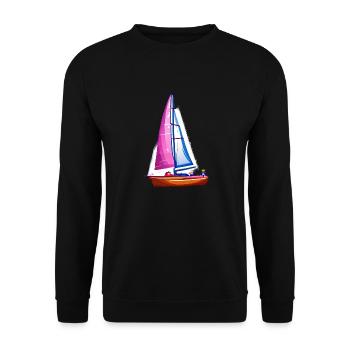 Segelsport Segeln Segelboot Segler Segelschiff - Unisex Pullover - Schwarz - Vorne - Alina (178cm) & Michal (187cm)