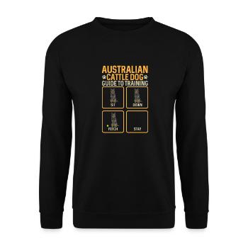 Australian Cattle Dog Red Blue Heeler - Unisex Sweatshirt - black - Front - Alina (178cm) & Michal (187cm)