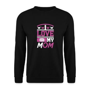 J’aime ma mère - Cadeaux de la fête des mères - Sweat-shirt Unisexe - noir - Devant - Alina (178cm) & Michal (187cm)