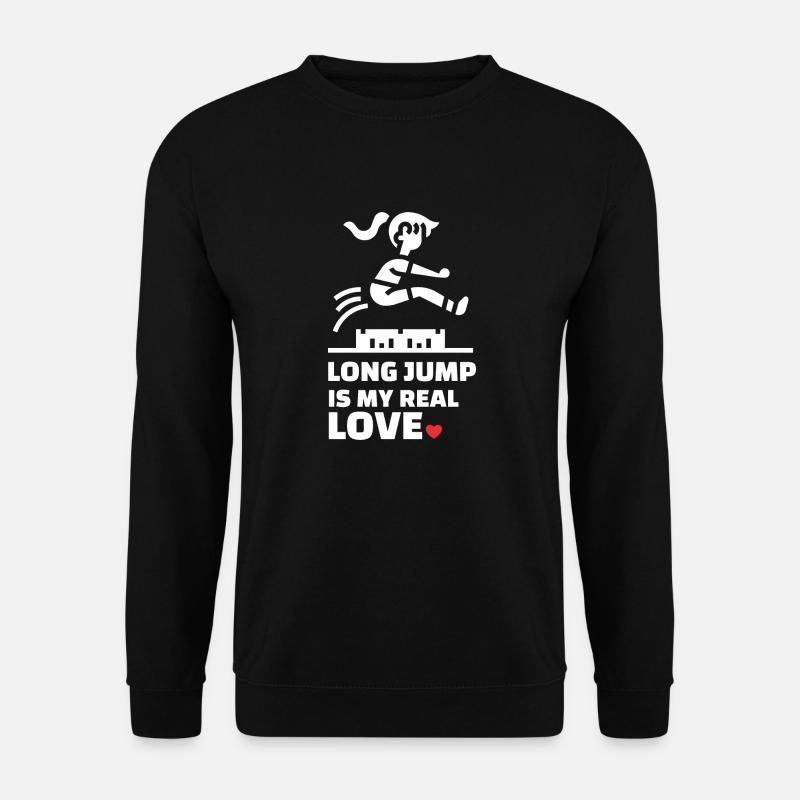 I love long jump - Unisex Sweatshirt - black