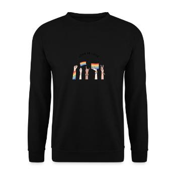 Pride Hive - Unisex Sweatshirt - black - Front - Alina (178cm) & Michal (187cm)