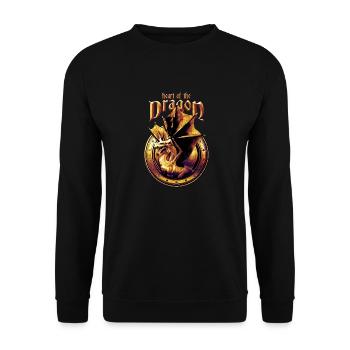 Herz des Drachen - Unisex Pullover - Schwarz - Vorne - Alina (178cm) & Michal (187cm)
