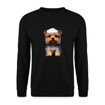 Yorkshire Terrier Cooking Puppy Restaurateur Dog - Unisex Sweatshirt - black - Front - Alina (178cm) & Michal (187cm)