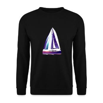 Segler Segelschiff Segeln Segelboot Segelsport - Unisex Pullover - Schwarz - Vorne - Alina (178cm) & Michal (187cm)