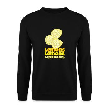 lemons - Unisex Pullover - Schwarz - Vorne - Alina (178cm) & Michal (187cm)