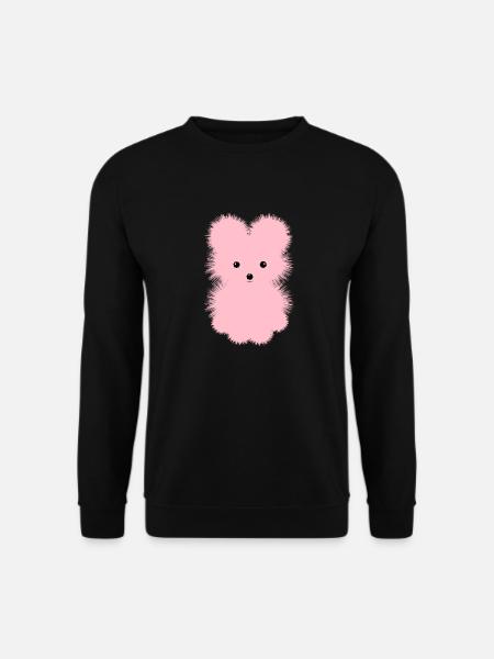 CUTE PINK BABY POMERANIAN DOG ILLUSTRATION - Unisex Pullover - Schwarz