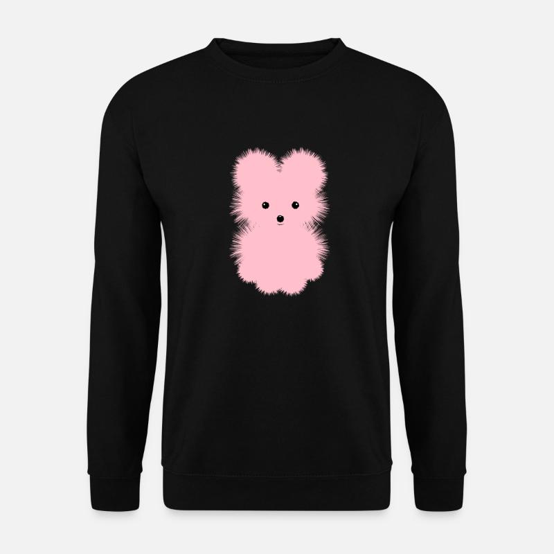 CUTE PINK BABY POMERANIAN DOG ILLUSTRATION - Unisex Pullover - Schwarz