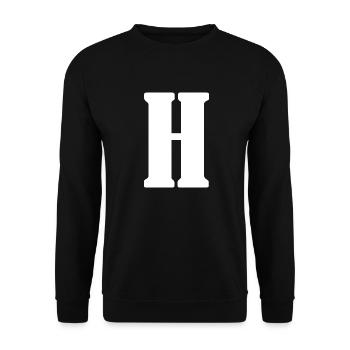 H - Unisex Sweatshirt - black - Front - Alina (178cm) & Michal (187cm)