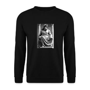 Zeus II - Unisex Sweatshirt - black - Front - Alina (178cm) & Michal (187cm)
