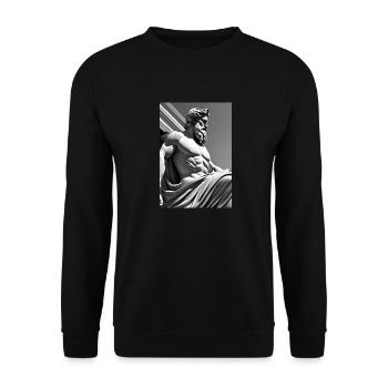 Zeus IV - Unisex Sweatshirt - black - Front - Alina (178cm) & Michal (187cm)
