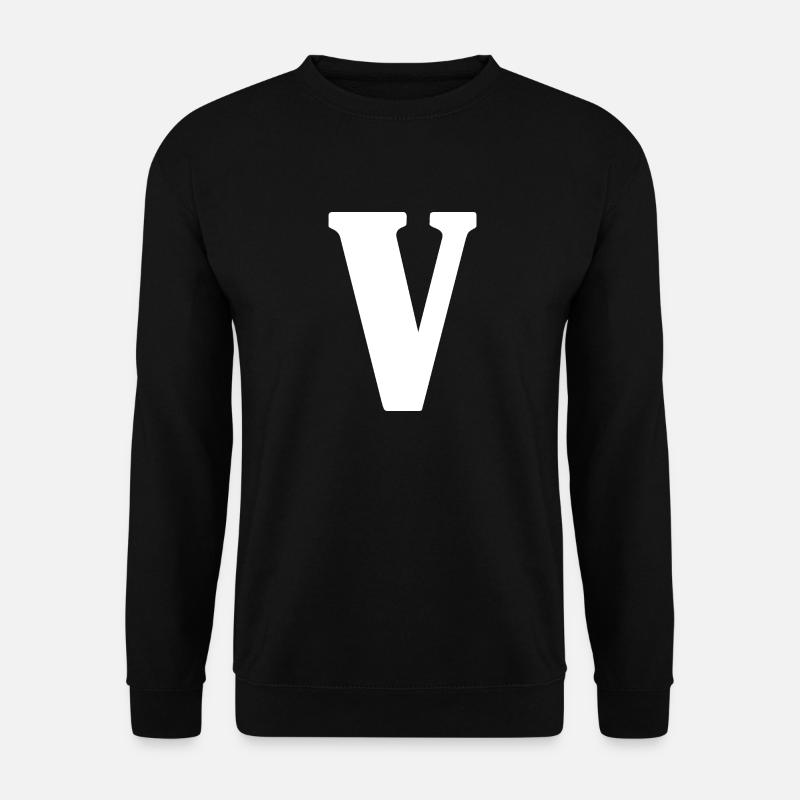 V - Unisex Pullover - Schwarz