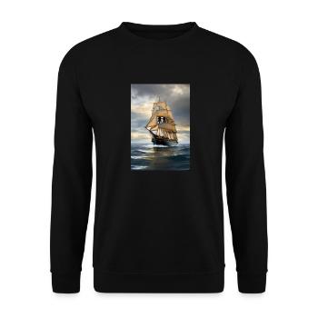 Voilier - Sweat-shirt Unisexe - noir - Devant - Alina (178cm) & Michal (187cm)