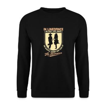 We Don't Just Dance We Shuffle, Stomp Line Dance C - Unisex Sweatshirt - black - Front - Alina (178cm) & Michal (187cm)